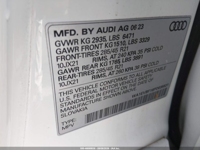 2023 AUDI Q8 PREMIUM PLUS 55 TFSI QUATTRO TIPTRONIC 9