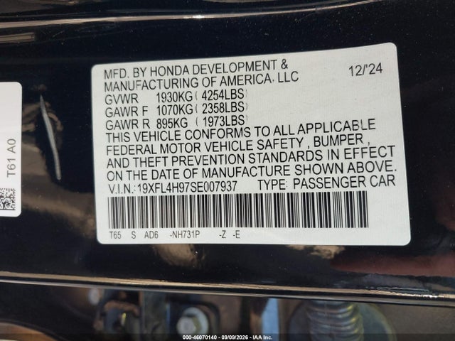 2025 HONDA CIVIC HYBRID SPORT TOURING 9