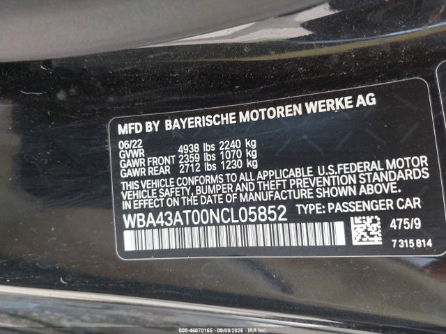 2022 BMW 430I XDRIVE 9