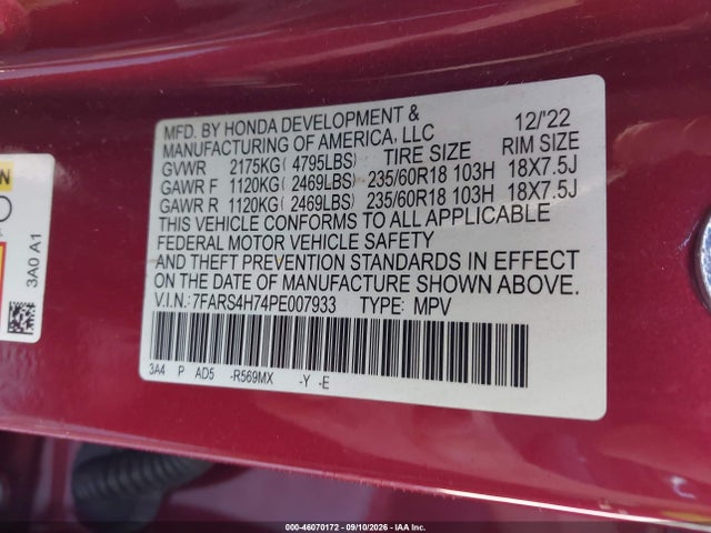 2023 HONDA CR-V EX-L AWD 9