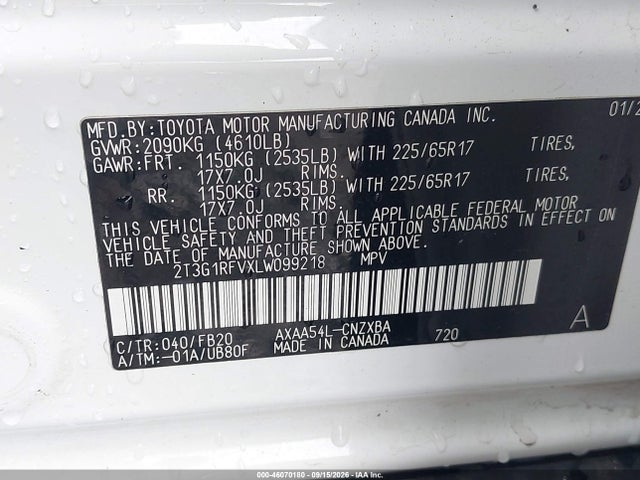 2020 TOYOTA RAV4 LE 9