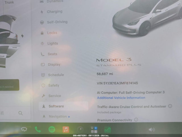 2021 TESLA MODEL 3 STANDARD RANGE PLUS REAR-WHEEL DRIVE 16