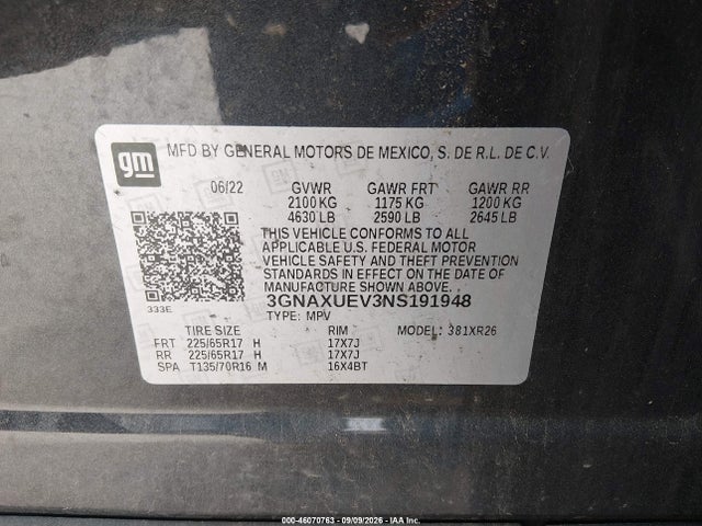 2022 CHEVROLET EQUINOX AWD LT 9