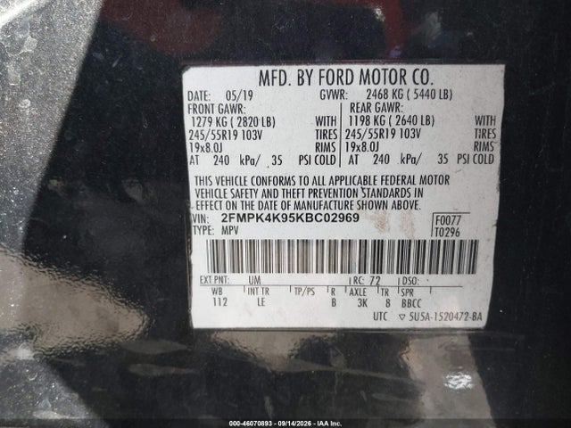 2019 FORD EDGE TITANIUM 9