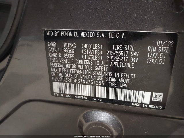 2022 HONDA HR-V 2WD LX 9