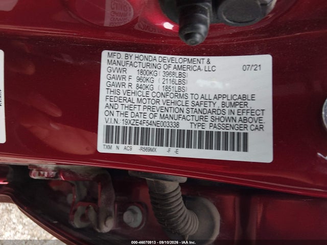 2022 HONDA INSIGHT EX 9