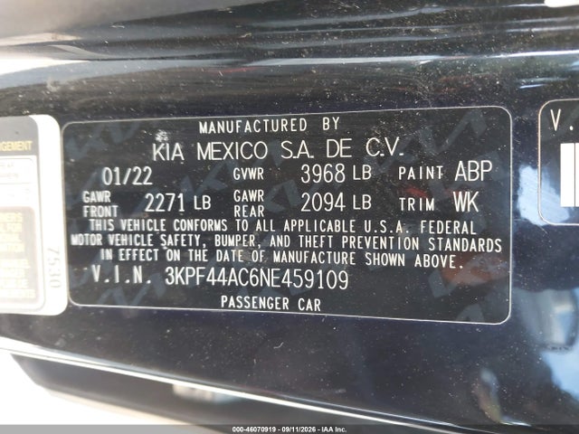 2022 KIA FORTE GT 9