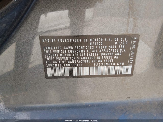 2022 VOLKSWAGEN JETTA 1.5T SE 9