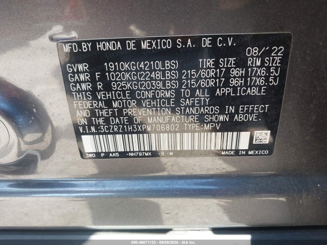 2023 HONDA HR-V 2WD LX 9