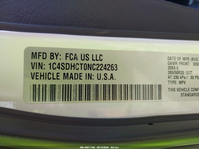 2022 DODGE DURANGO R/T RWD 9