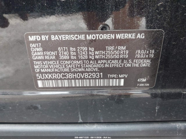 2017 BMW X5 XDRIVE35I 9