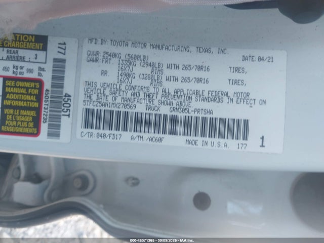 2021 TOYOTA TACOMA TRD OFF-ROAD 9