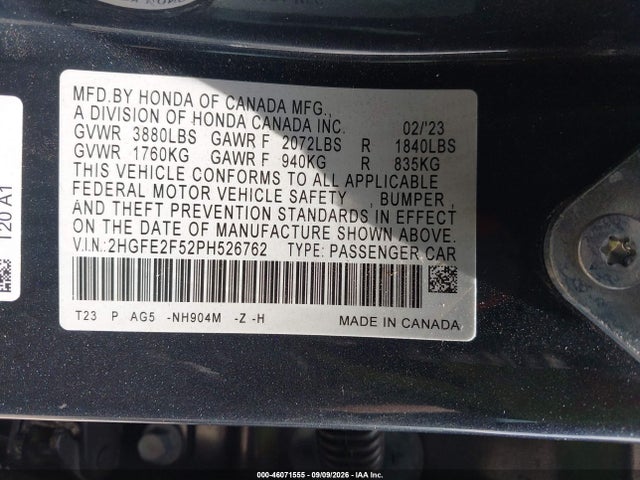 2023 HONDA CIVIC SPORT 9