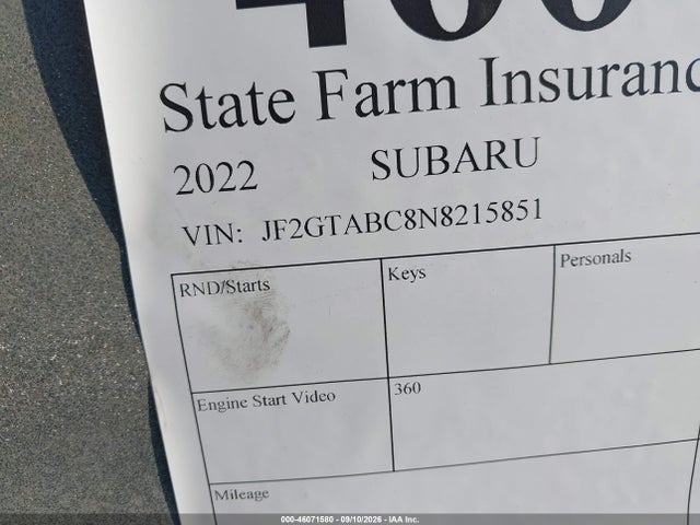 2022 SUBARU CROSSTREK 9