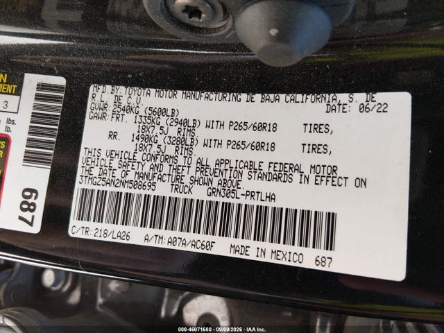 2022 TOYOTA TACOMA LIMITED 9