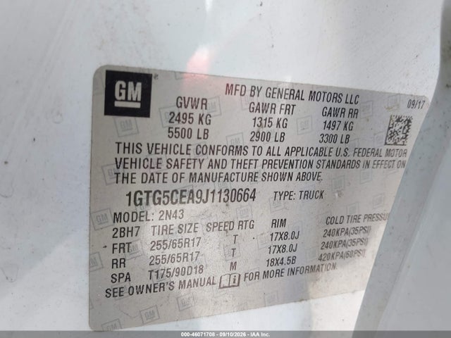 2018 GMC CANYON SLE 9