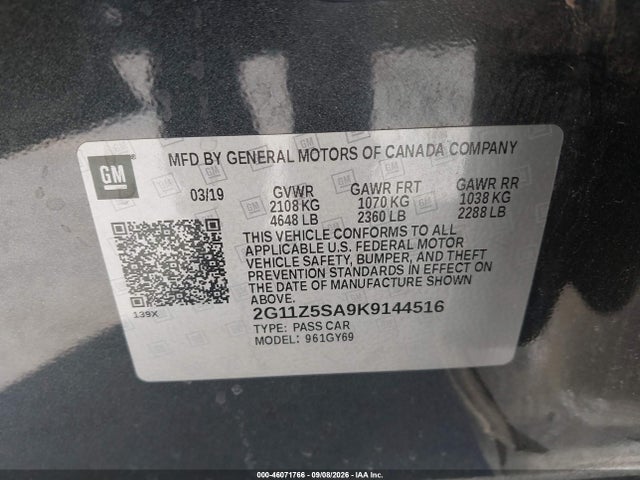 2019 CHEVROLET IMPALA LT 9