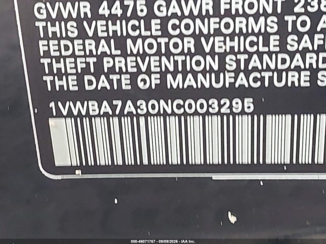 2022 VOLKSWAGEN PASSAT 2.0T LIMITED EDITION 9