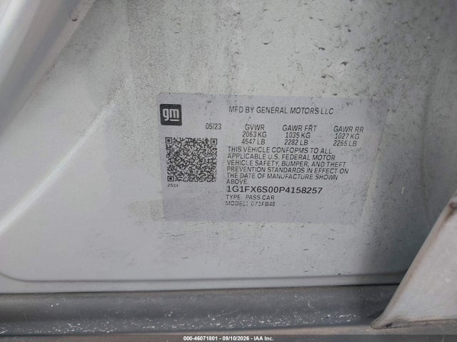 2023 CHEVROLET BOLT EV FWD 2LT 9