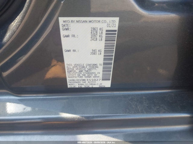2021 NISSAN ALTIMA SL FWD 9