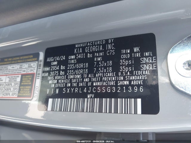 2025 KIA SORENTO S 9