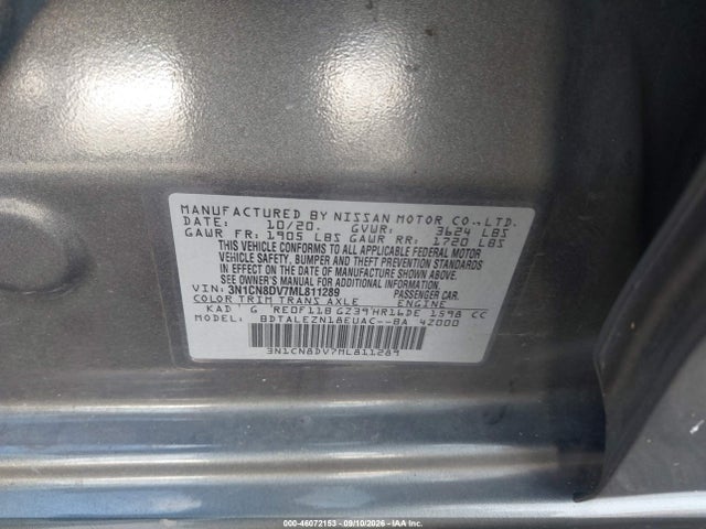 2021 NISSAN VERSA S XTRONIC CVT 9