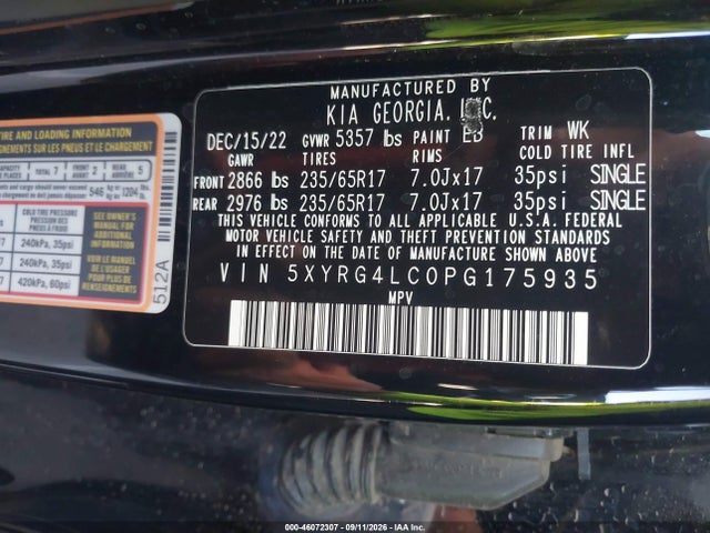 2023 KIA SORENTO LX 9