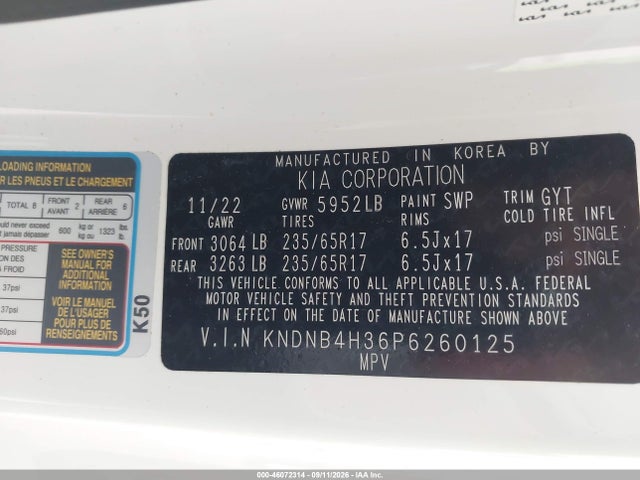 2023 KIA CARNIVAL MPV LX SEAT PACKAGE 9