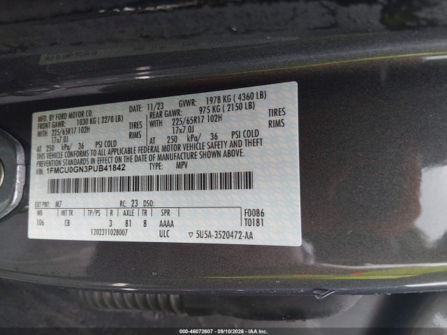 2023 FORD ESCAPE ACTIVE 9