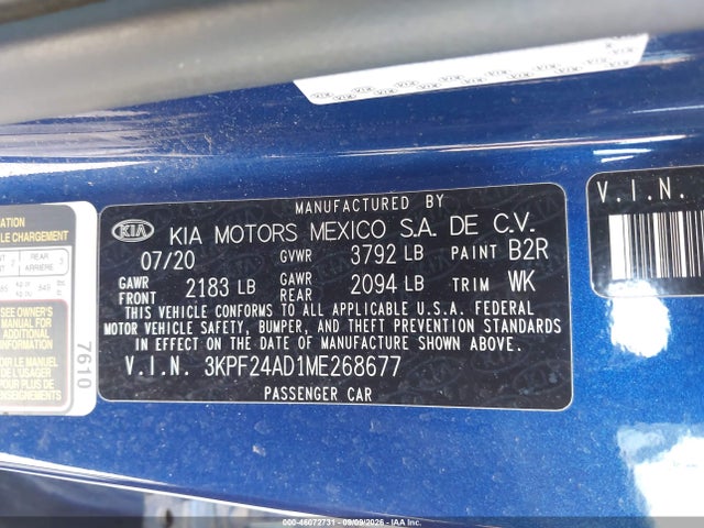 2021 KIA FORTE LXS 9