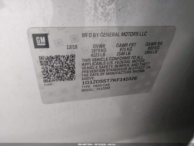 2019 CHEVROLET MALIBU LT 9