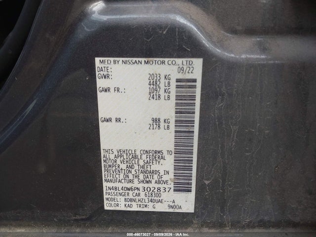 2023 NISSAN ALTIMA SV INTELLIGENT AWD 9