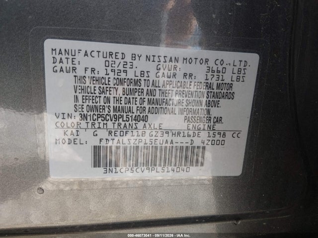 2023 NISSAN KICKS SV XTRONIC CVT 9