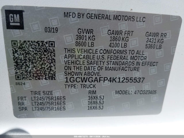 2019 CHEVROLET EXPRESS 2500 9