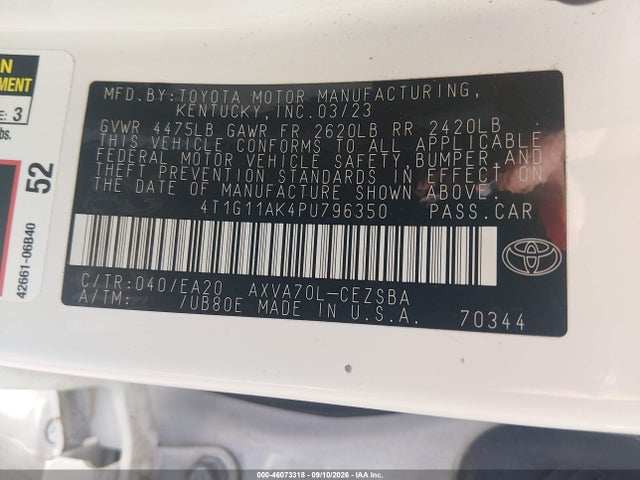 2023 TOYOTA CAMRY SE 9