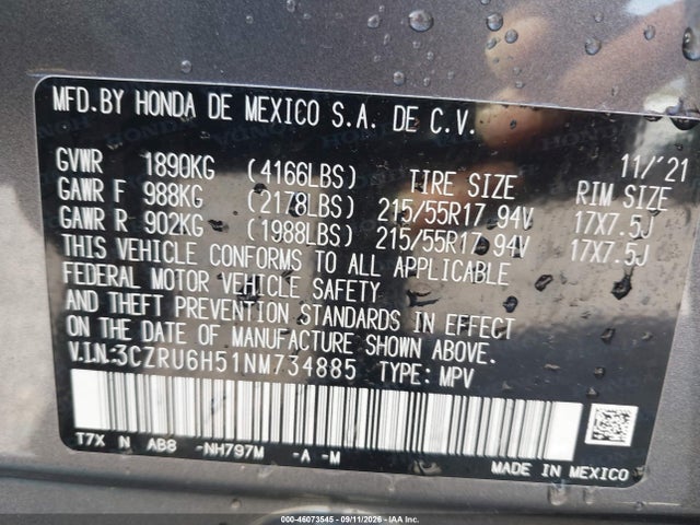 2022 HONDA HR-V AWD EX 9