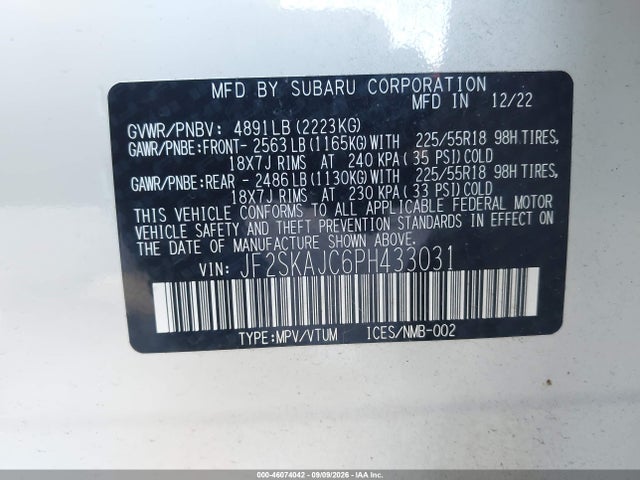 2023 SUBARU FORESTER SPORT 9