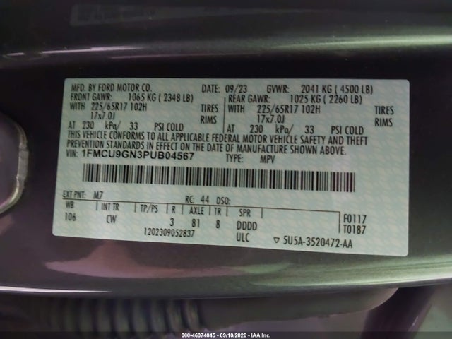 2023 FORD ESCAPE ACTIVE 9