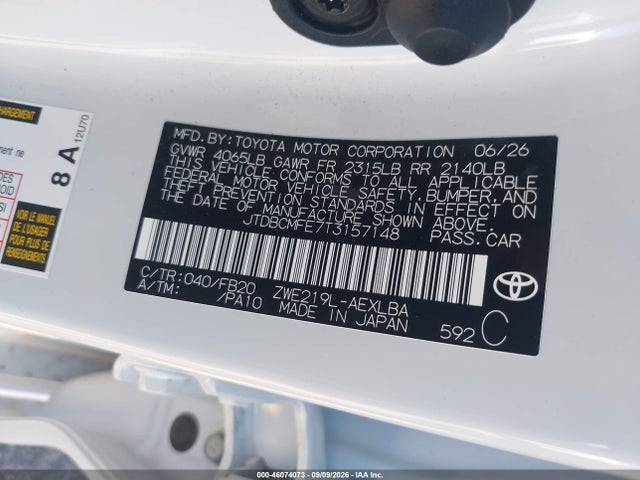 2026 TOYOTA COROLLA HYBRID HYBRID LE 9
