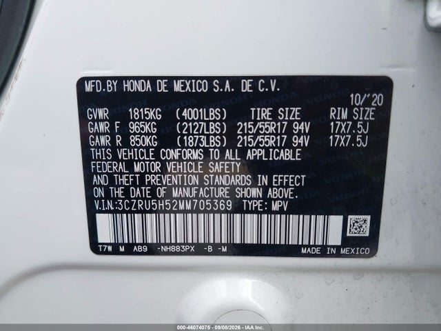 2021 HONDA HR-V 2WD EX 9