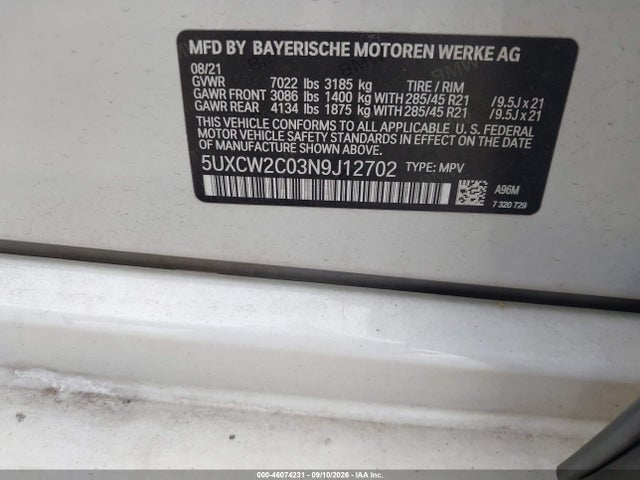 2022 BMW X7 XDRIVE40I 9