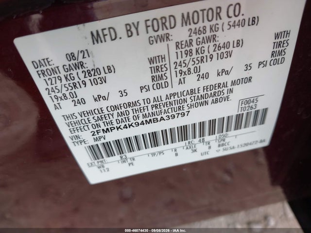 2021 FORD EDGE TITANIUM 9