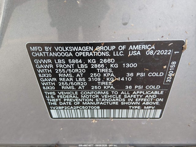 2023 VOLKSWAGEN ATLAS 2.0T SEL 9