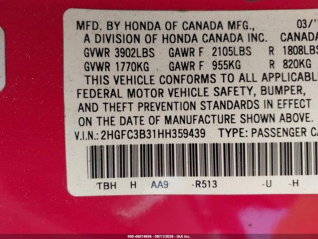 2017 HONDA CIVIC EX-T 9