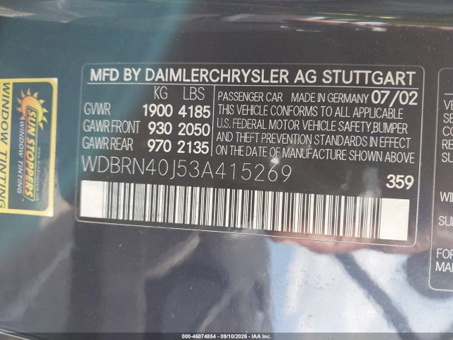 2003 Mercedes-BENZ OTHERS photo 9