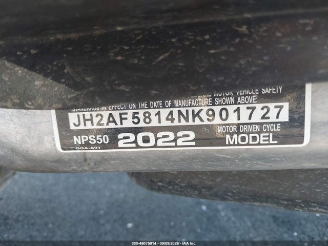 2022 HONDA NPS50 10