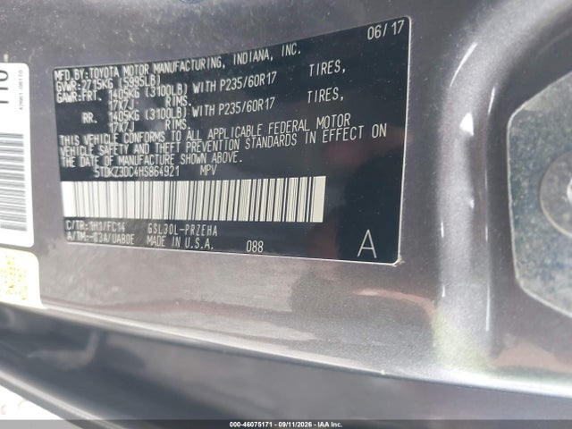 2017 TOYOTA SIENNA LE 8 PASSENGER 9