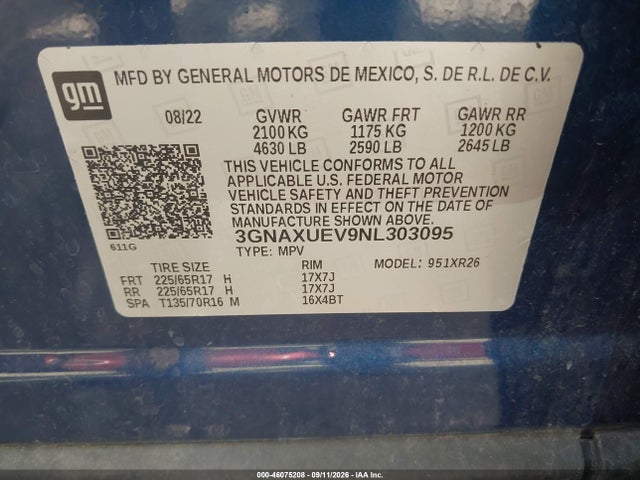 2022 CHEVROLET EQUINOX AWD LT 9