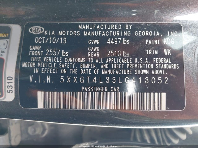 2020 KIA OPTIMA S 9