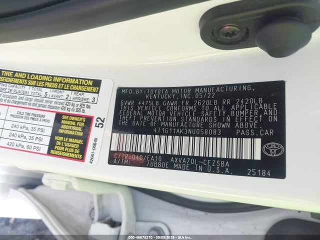 2022 TOYOTA CAMRY SE 9